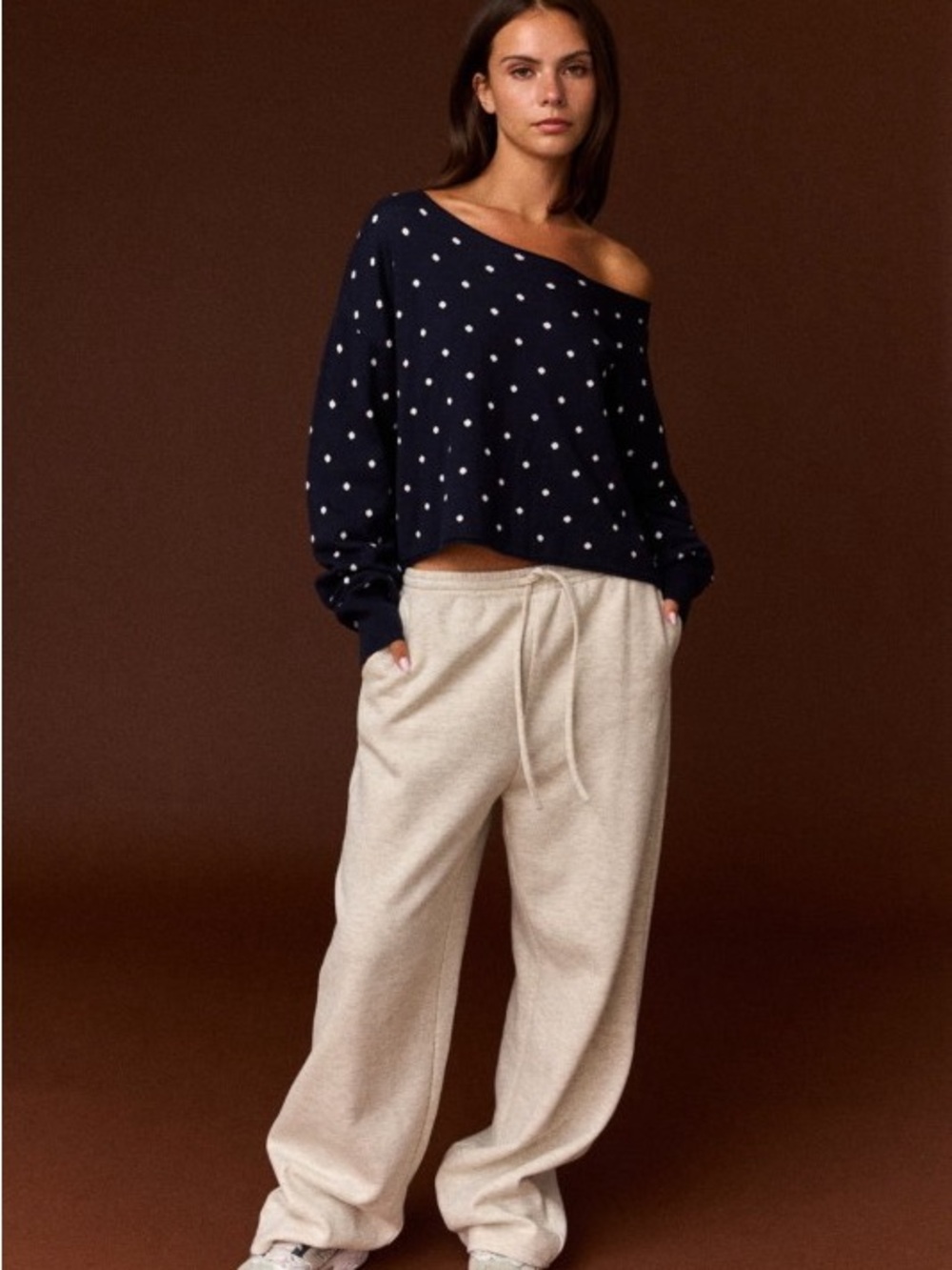 Boatneck Polka Dot Top